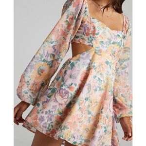 Showpo Floral Cutout Mini Dress